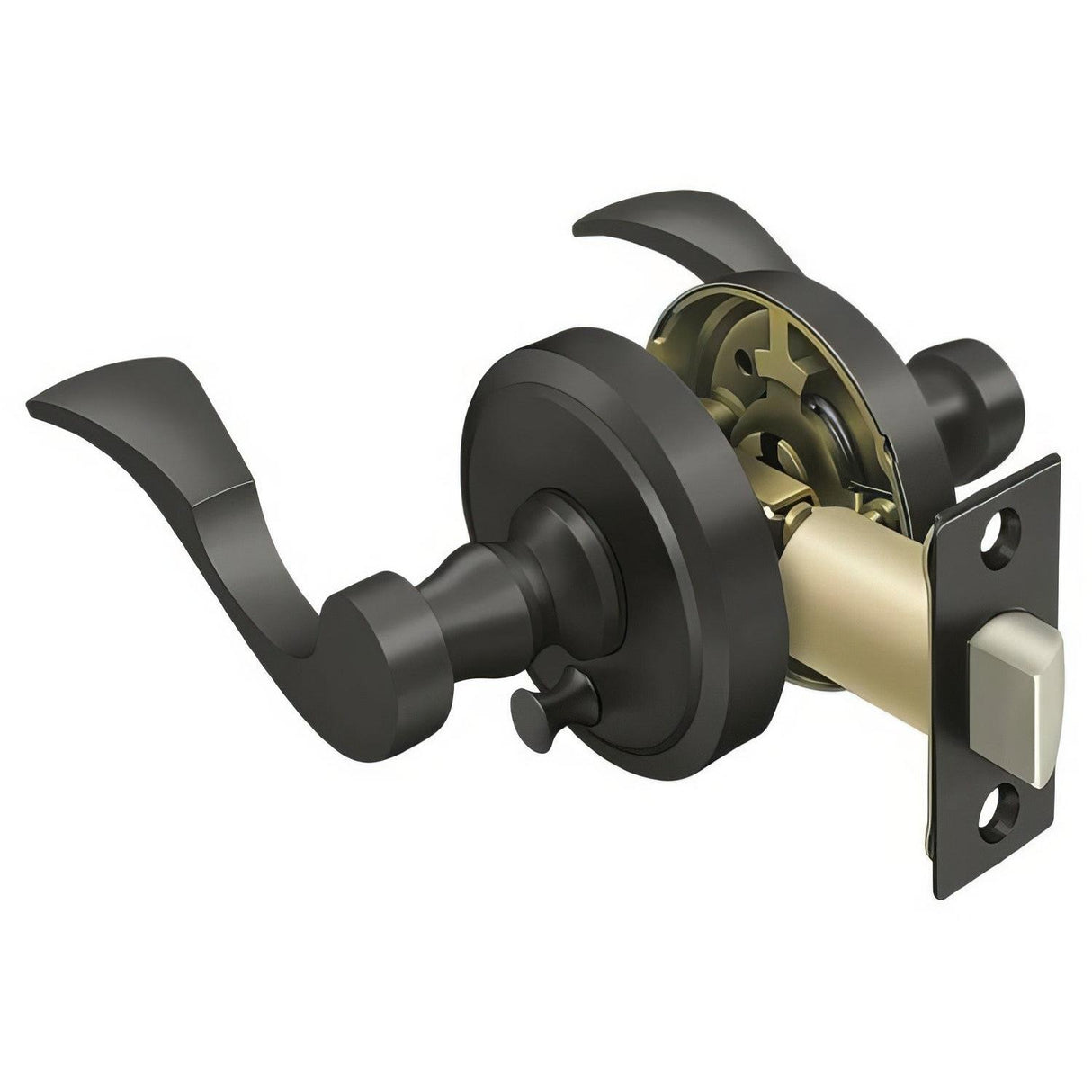Deltana PRLLR2U10BRH PRLLR2-RH Elite Lacovia Right Handed Privacy Door Lever Oil Rubbed Bronze