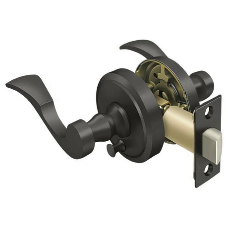 Deltana PRLLR2U10BRH PRLLR2-RH Elite Lacovia Right Handed Privacy Door Lever Oil Rubbed Bronze