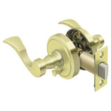 Deltana PRLLR2U3RH PRLLR2-RH Elite Lacovia Right Handed Privacy Door Lever Bright Brass
