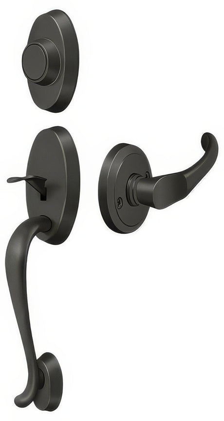 Deltana PRRHDCHU10B PRRHDCHU Riversdale Dummy Handleset with Chapelton Door Lever Oil Rubbed Bronze