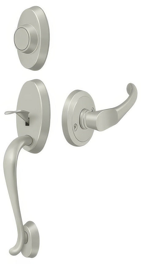 Deltana PRRHDCHU15 PRRHDCHU Riversdale Dummy Handleset with Chapelton Door Lever Satin Nickel