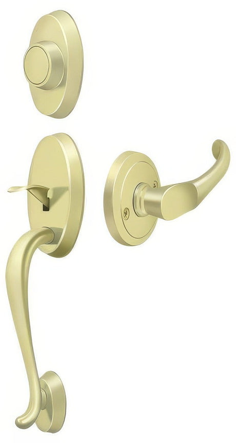 Deltana PRRHDCHU3 PRRHDCHU Riversdale Dummy Handleset with Chapelton Door Lever Bright Brass