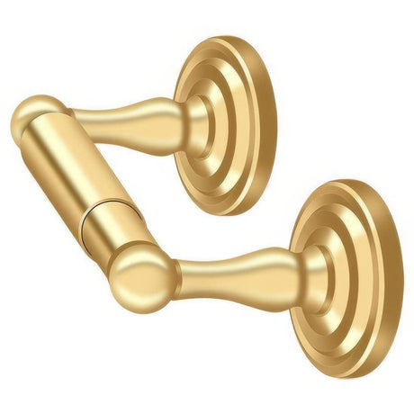 Deltana R2000-CR003 Double Post Toilet Paper Roll Holder Lifetime Polished Brass