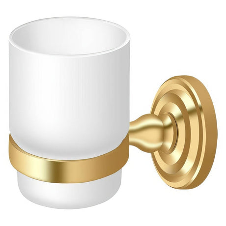 Deltana R2013-CR003 R-Series 3-3/4" Tumbler / Toothbrush Holder with Mount Lifetime Polished Brass
