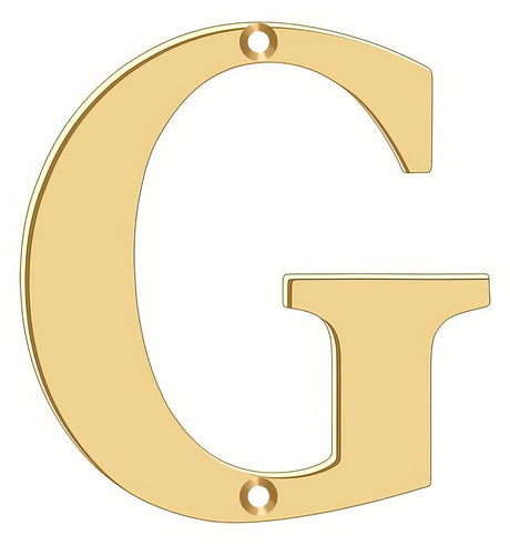 Deltana RL4G-CR003 lifetime polished brass address number