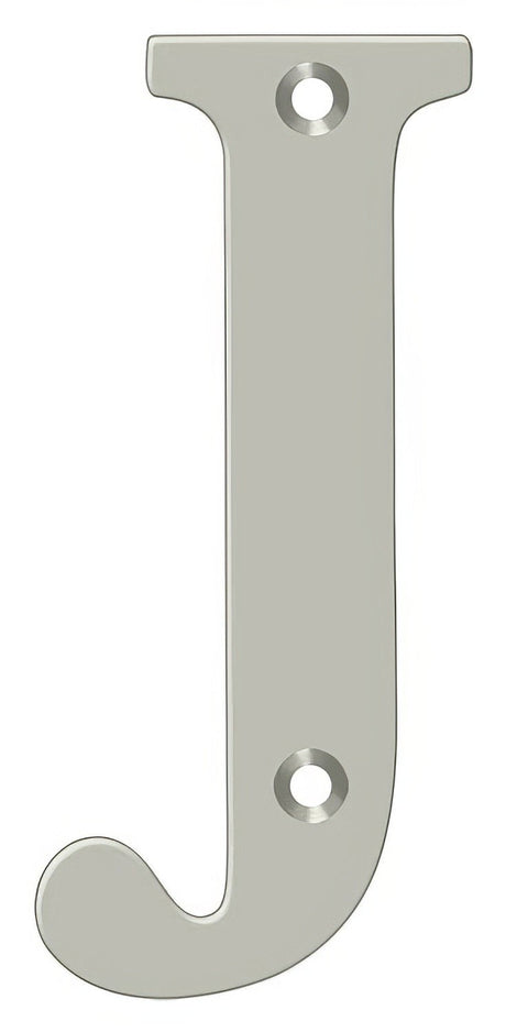 Deltana RL4J-15 4" House Letter - J Satin Nickel
