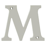 Deltana RL4M-15 4" House Letter - M Satin Nickel