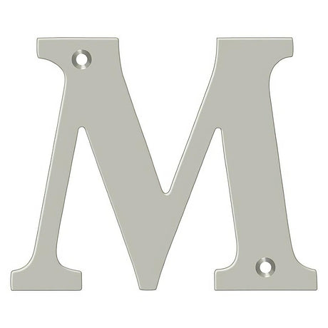 Deltana RL4M-15 4" House Letter - M Satin Nickel