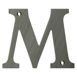 Deltana RL4M-15A 4" House Letter - M Antique Nickel
