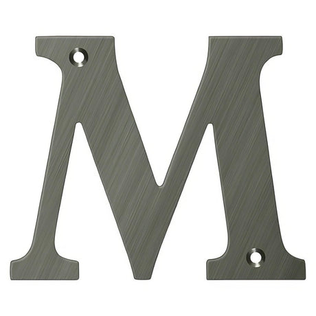 Deltana RL4M-15A 4" House Letter - M Antique Nickel