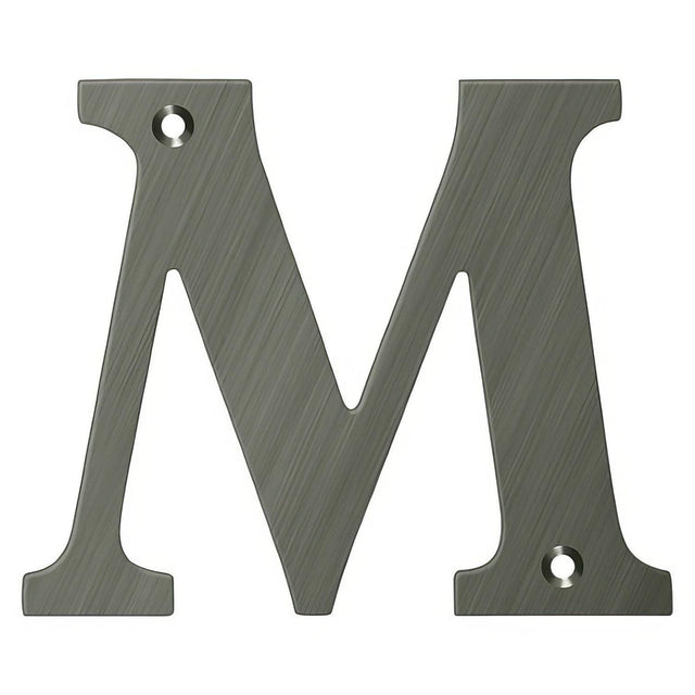 Deltana RL4M-15A 4" House Letter - M Antique Nickel