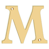 Deltana RL4M-CR003 4" House Letter - M Lifetime Polished Brass