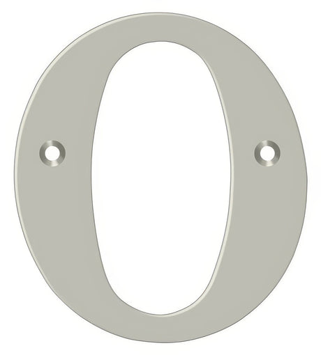 Deltana RL4O-15 4" House Letter - O Satin Nickel