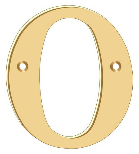 Deltana RL4O-CR003 4" House Letter - O Lifetime Polished Brass