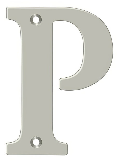 Deltana RL4P-15 4" House Letter - P Satin Nickel