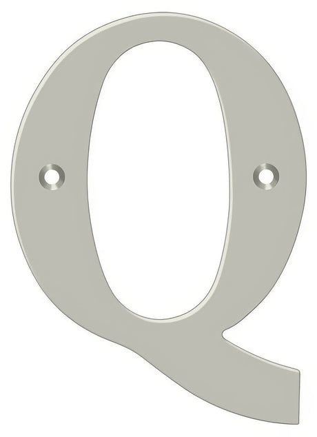 Deltana RL4Q-15 4" House Letter - Q Satin Nickel