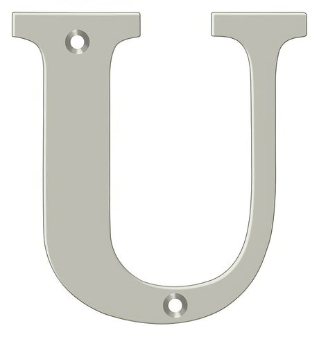 Deltana RL4U-15 4" House Letter - U Satin Nickel