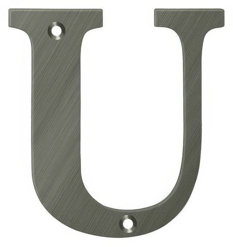 Deltana RL4U-15A 4" House Letter - U Antique Nickel