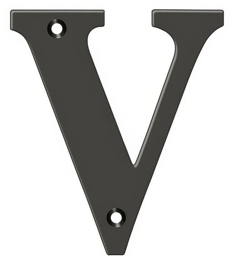 Deltana RL4V-10B 4" House Letter - V Oil Rubbed Bronze
