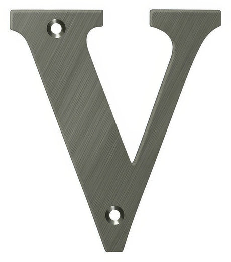 Deltana RL4V-15A 4" House Letter - V Antique Nickel