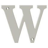 Deltana RL4W-15 4" House Letter - W Satin Nickel