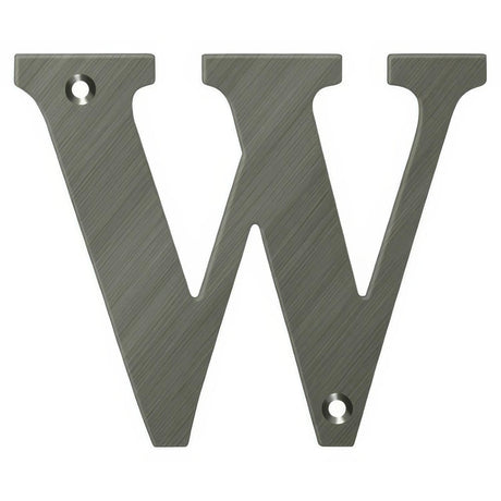 Deltana RL4W-15A 4" House Letter - W Antique Nickel