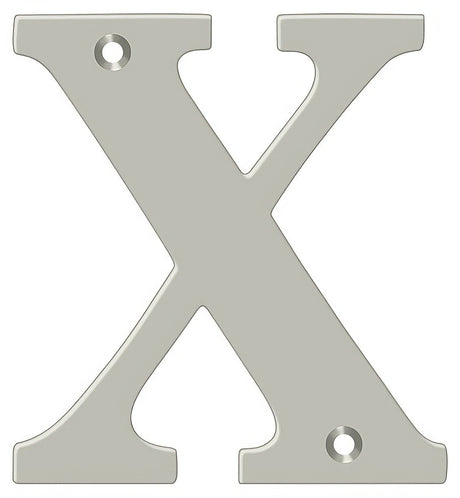 Deltana RL4X-15 4" House Letter - X Satin Nickel