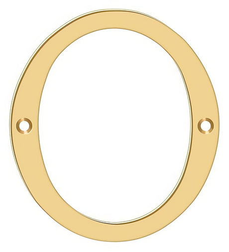 Deltana RN4-0 lifetime polished brass address number