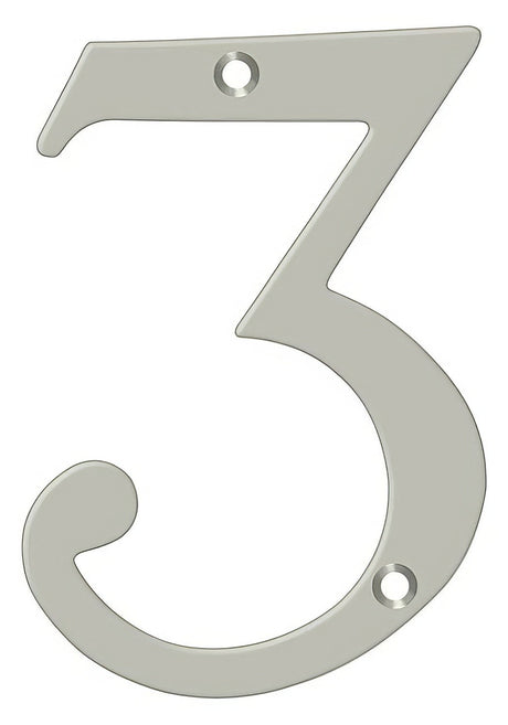 Deltana RN4-3U15 satin nickel address number