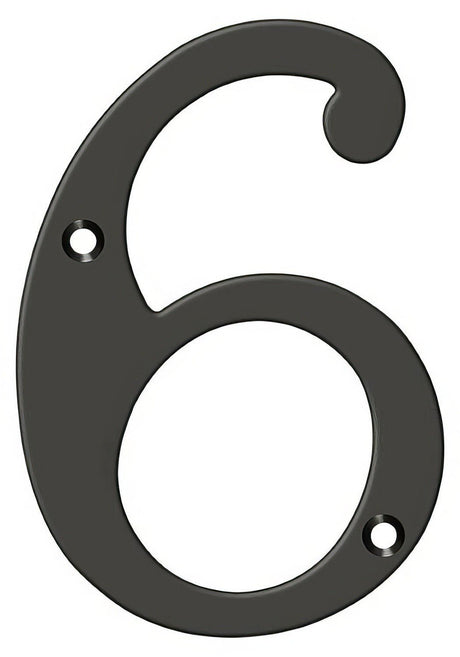 Deltana RN6-6U10B-6 Inch House Number 6 Oil Rubbed Bronze