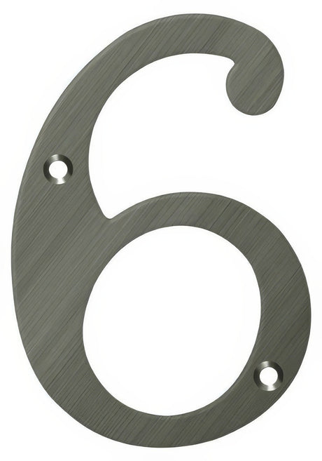 Deltana RN6-6U15A-6 Inch House Number 6 Antique Nickel