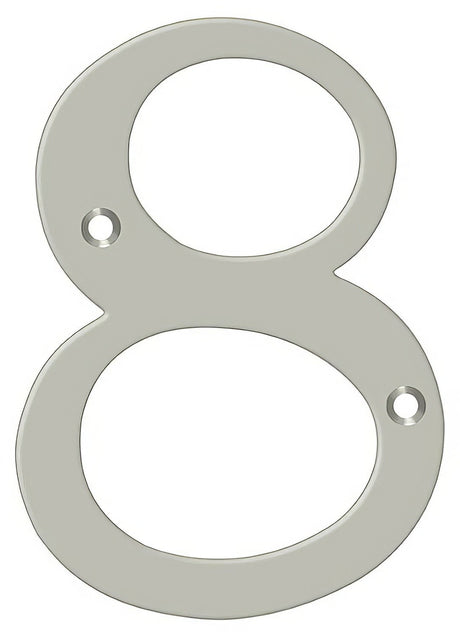 Deltana RN6-8U15 satin nickel address number