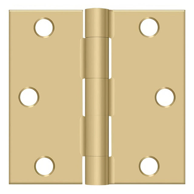 Deltana S33U4-R S33-R 3" x 3" Square Corner Door Hinge Brushed Brass