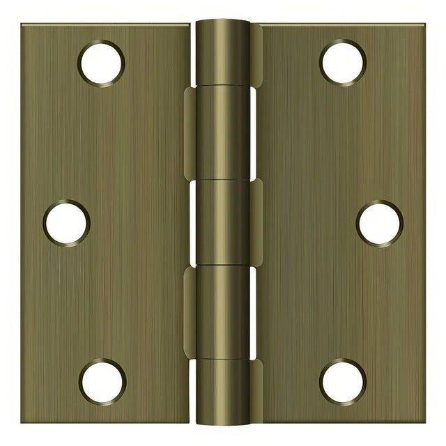 Deltana S33U5-R S33U-R 3" x 3" Square Corner Door Hinge Antique Brass