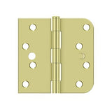 Deltana S44058TT2D-R/H S44058TT-RH 4" x 4" 5/8" Radius Corner Door Hinge Zinc Chromate
