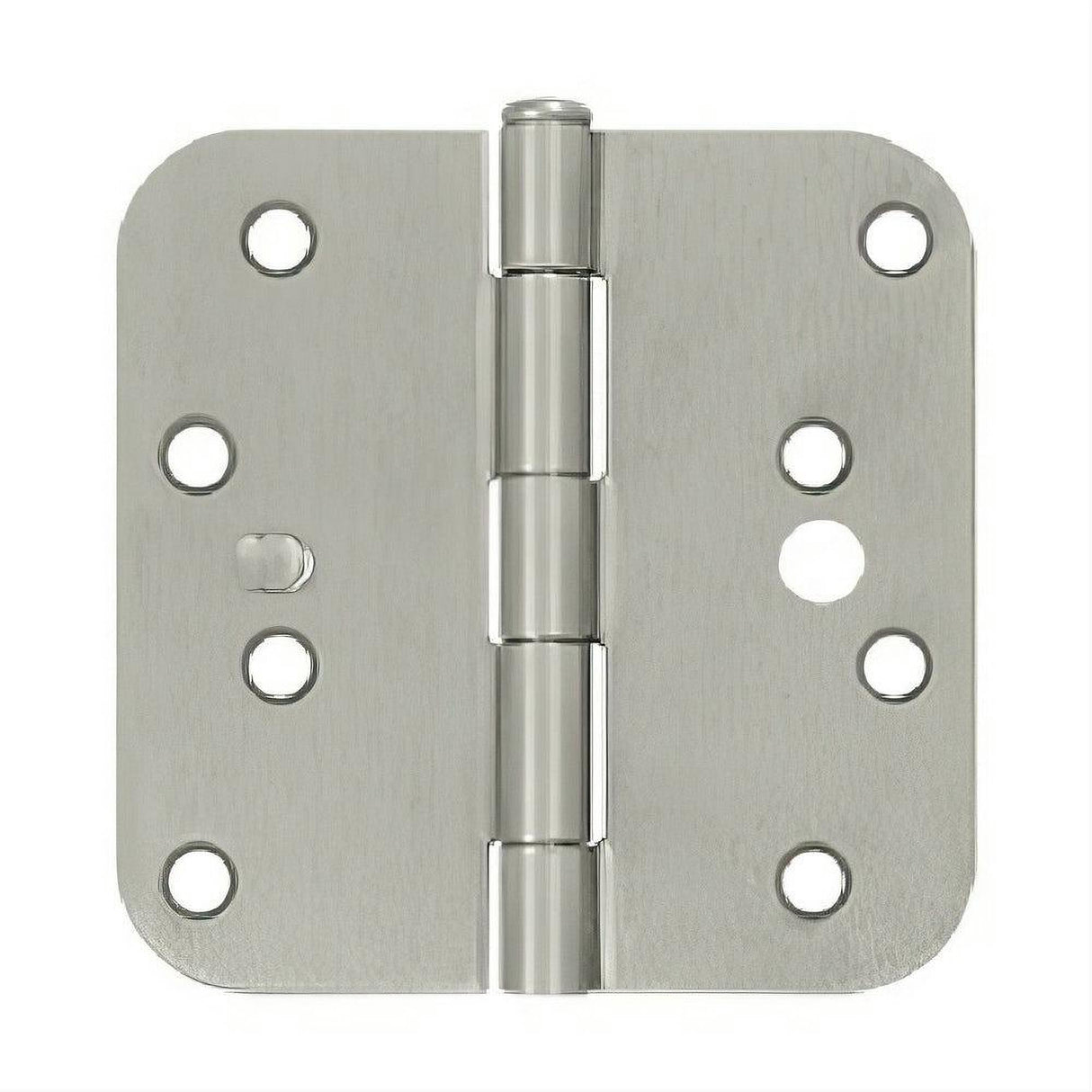 Deltana S44R515-SEC S44R5 4" x 4" x 5/8" Security Radius Steel Door Hinge Brushed Nickel