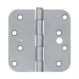 Deltana S44R526D-SEC S44R5 4" x 4" x 5/8" Security Radius Steel Door Hinge Brushed Chrome
