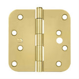 Deltana S44R53-SEC S44R5 4" x 4" x 5/8" Security Radius Steel Door Hinge Polished Brass