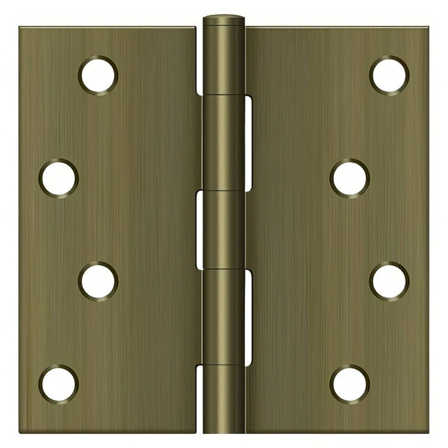 Deltana S44U5-R S44U-R 4" x 4" Square Corner Door Hinge Antique Brass