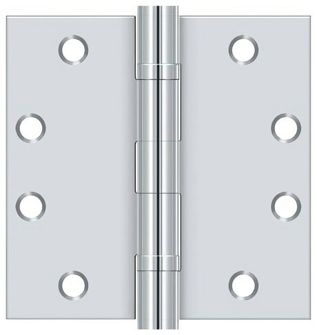 Deltana S45BBU26 S45BB 4-1/2" x 4-1/2" Square Corner Ball Bearing Door Hinge Chrome