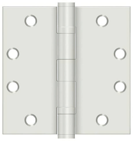Deltana S45BBUSPW S45BB 4-1/2" x 4-1/2" Square Corner Ball Bearing Door Hinge Prime Coated White