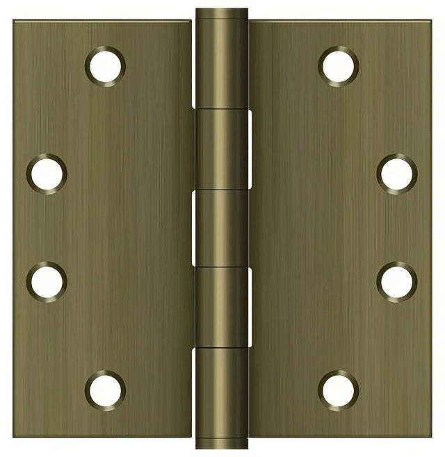 Deltana S45U5 S45U 4-1/2" x 4-1/2" Square Corner Door Hinge Antique Brass