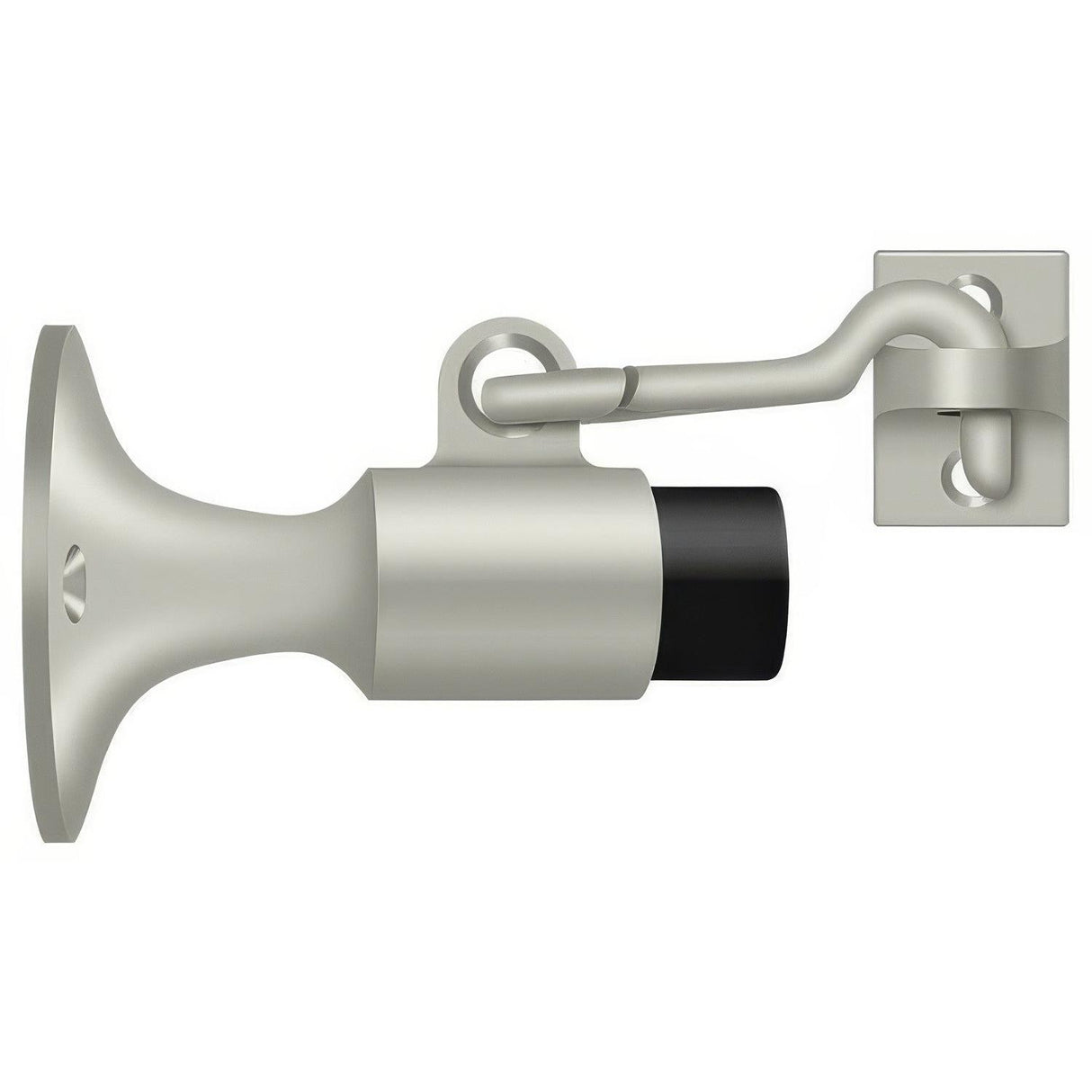 Deltana SAHW325U15 SAHW325 3-5/8" Wall Mount Door Stop with Hook Latch Satin Nickel