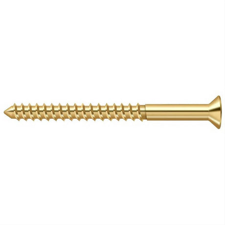 Deltana SCWB1025CR003 SCWB1025 #10 x 2-1/2" Wood Screw Lifetime Polished Brass