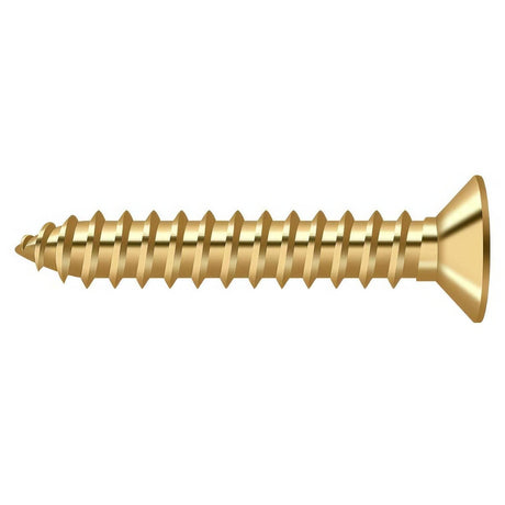 Deltana SCWB12125CR003 SCWB12125 #12 x 1-1/4" Wood Screw Lifetime Polished Brass