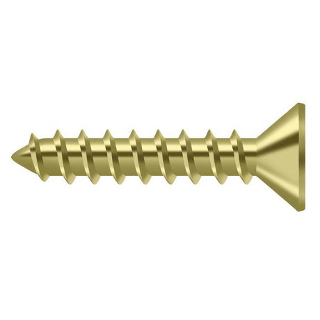 Deltana SCWS1010U3 SCWS1010 #10 x 1" Steel Wood Screw Polished Brass