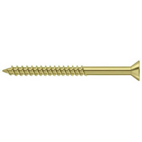 Deltana SCWS1025U3 SCWS1025 #10 x 2-1/2" Steel Wood Screw Polished Brass