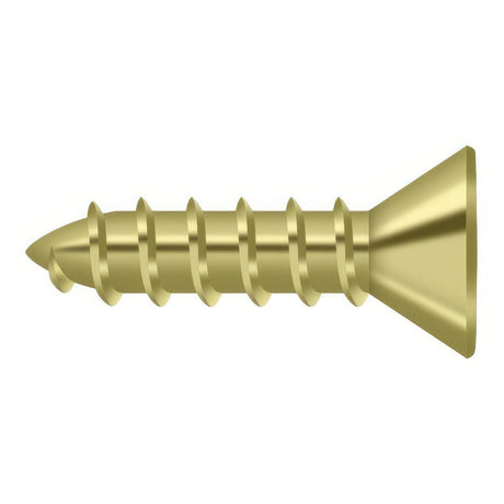 Deltana SCWS1075U3 SCWS1075 #10 x 3/4" Steel Wood Screw Polished Brass