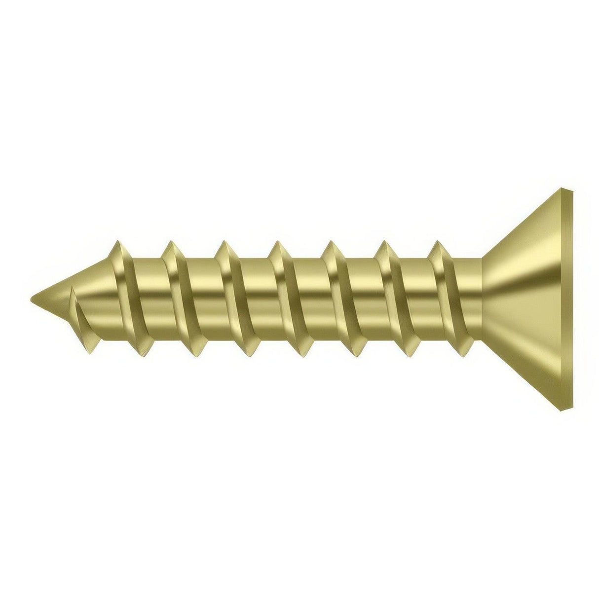 Deltana SCWS1210U3 SCWS1210 #12 x 1" Steel Wood Screw Polished Brass