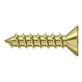 Deltana SCWS1210U3 SCWS1210 #12 x 1" Steel Wood Screw Polished Brass
